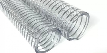 Маркучи / PVC Маркучи / PVC Маркучи за Храни и Напитки (ХВП), Вино и Алкохолни напитки с до 50% съдържание на алкохол, Плодови сокове, Мляко, Вода, Течности, Въздух, Соли, Леки химикали, Масла, Миещи препарати - Multipurpose & FOOD / Маркуч с МЕТАЛНА СПИРАЛА за Храни, Напитки, Гранули, Абразивни частици, Химикали и Масла - SPIRE ACIER - Multipurpose & FOOD