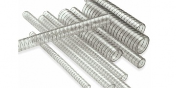 Маркучи / PVC Маркучи / PVC Маркучи за Храни и Напитки (ХВП), Вино и Алкохолни напитки с до 50% съдържание на алкохол, Плодови сокове, Мляко, Вода, Течности, Въздух, Соли, Леки химикали, Масла, Миещи препарати - Multipurpose & FOOD / Маркуч с МЕТАЛНА СПИРАЛА за Храни, Напитки, Гранули, Абразивни частици, Химикали и Масла - SPIRE ACIER - Multipurpose & FOOD