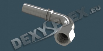 Fittings / Fittings for high pressure / BSP / BSPT / NPTF / DKR-F 90˚ with nut