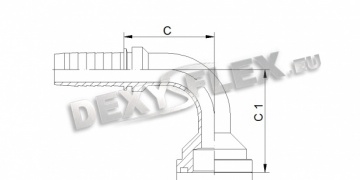 Fittings / Fittings for high pressure / Flange fittings / SFL 90˚