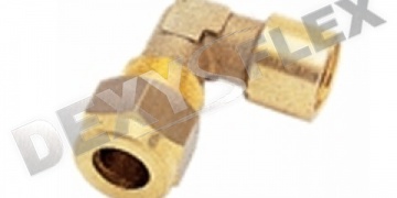 Products / Pneumatics / Quick couplings / Pneumatic couplings / Elbow female adapter and cutting ring - 10290