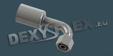 Fittings / Fittings for auto A/C / AL female 90˚ elbow fitting with O-ring