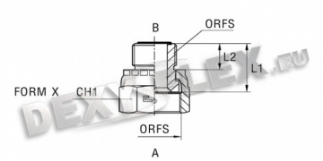 Products / Pipe fittings / ORFS carbon / Straight intermediate reduction