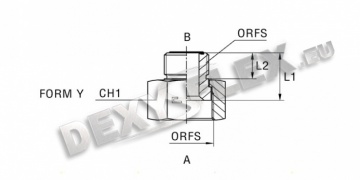 Products / Pipe fittings / ORFS carbon / Straight intermediate reduction