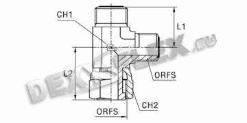 Products / Pipe fittings / ORFS stainless / Crimped nut barrel tee | stainless
