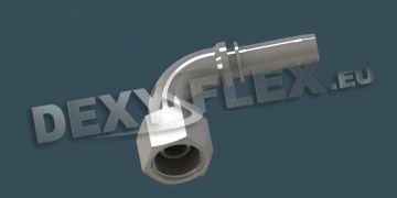 Fittings / Fittings for high pressure / Metric fittings / DKOL 90˚ with nut